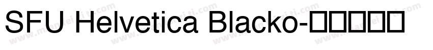SFU Helvetica Blacko字体转换